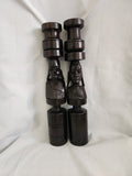 Ebony wood candle holder decorative set