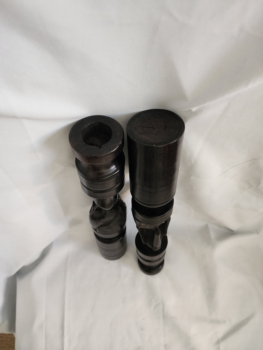 Ebony wood candle holder decorative set