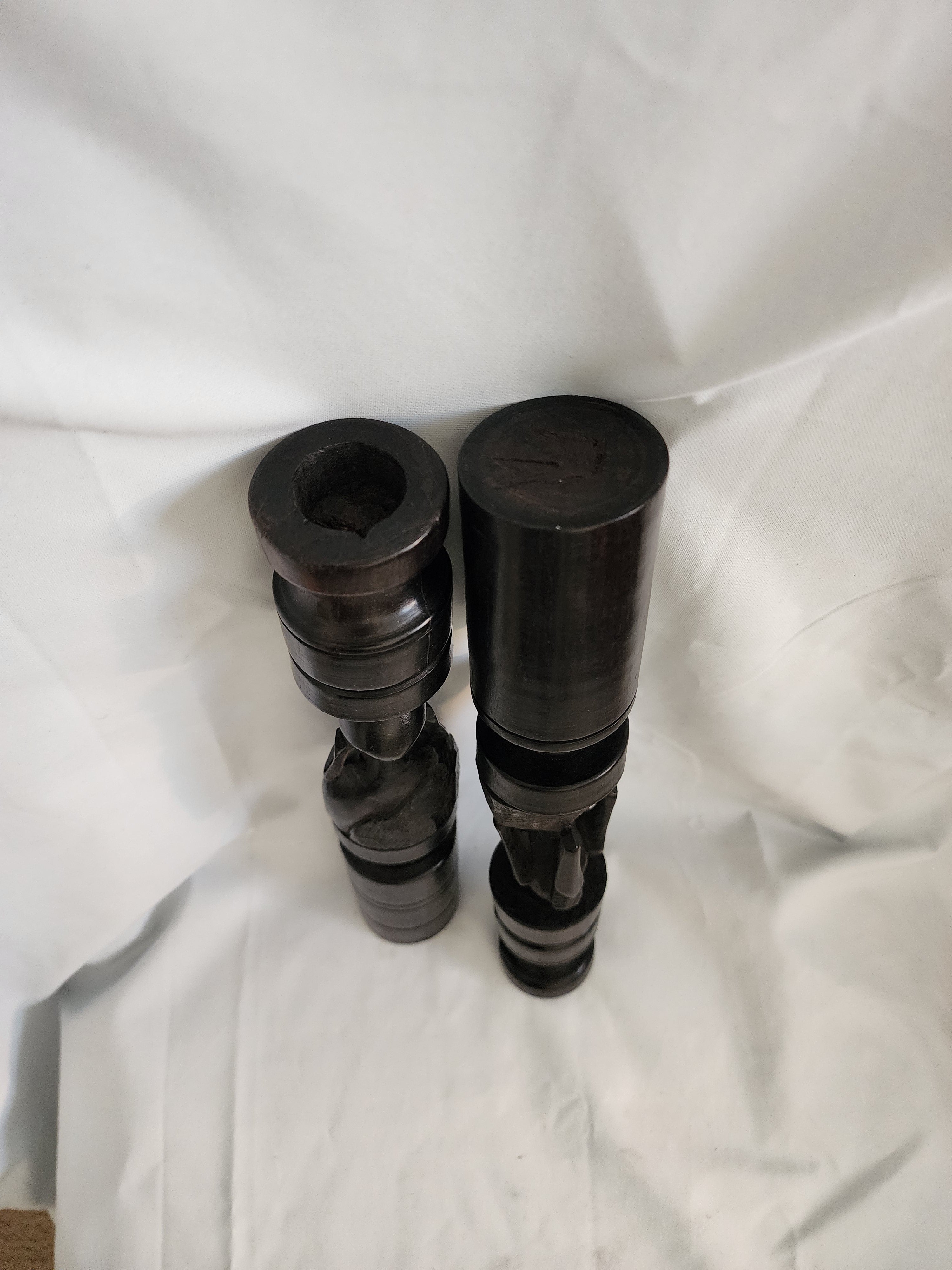 Ebony wood candle holder decorative set
