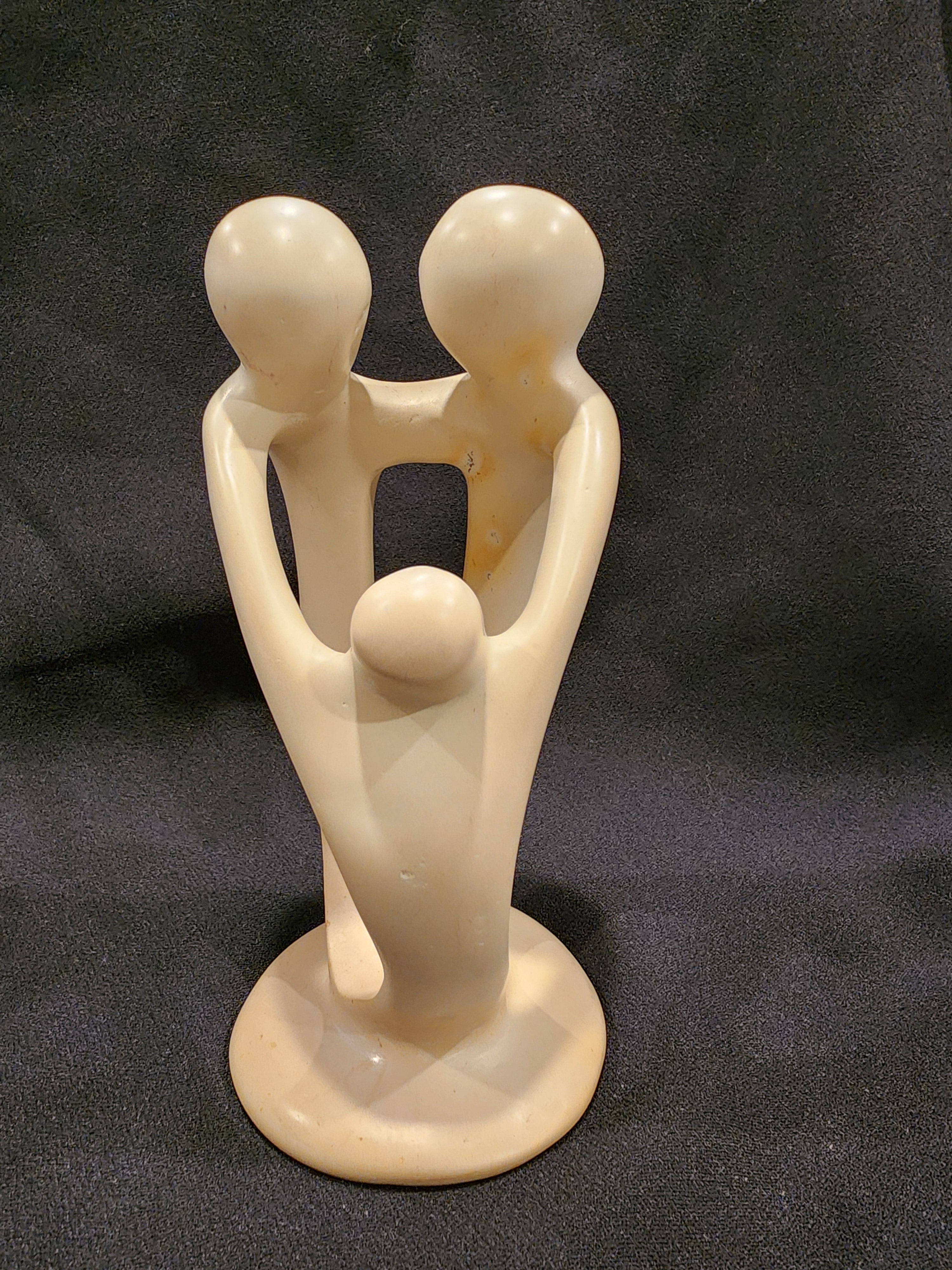 Hand carved Soapstone Family of Three